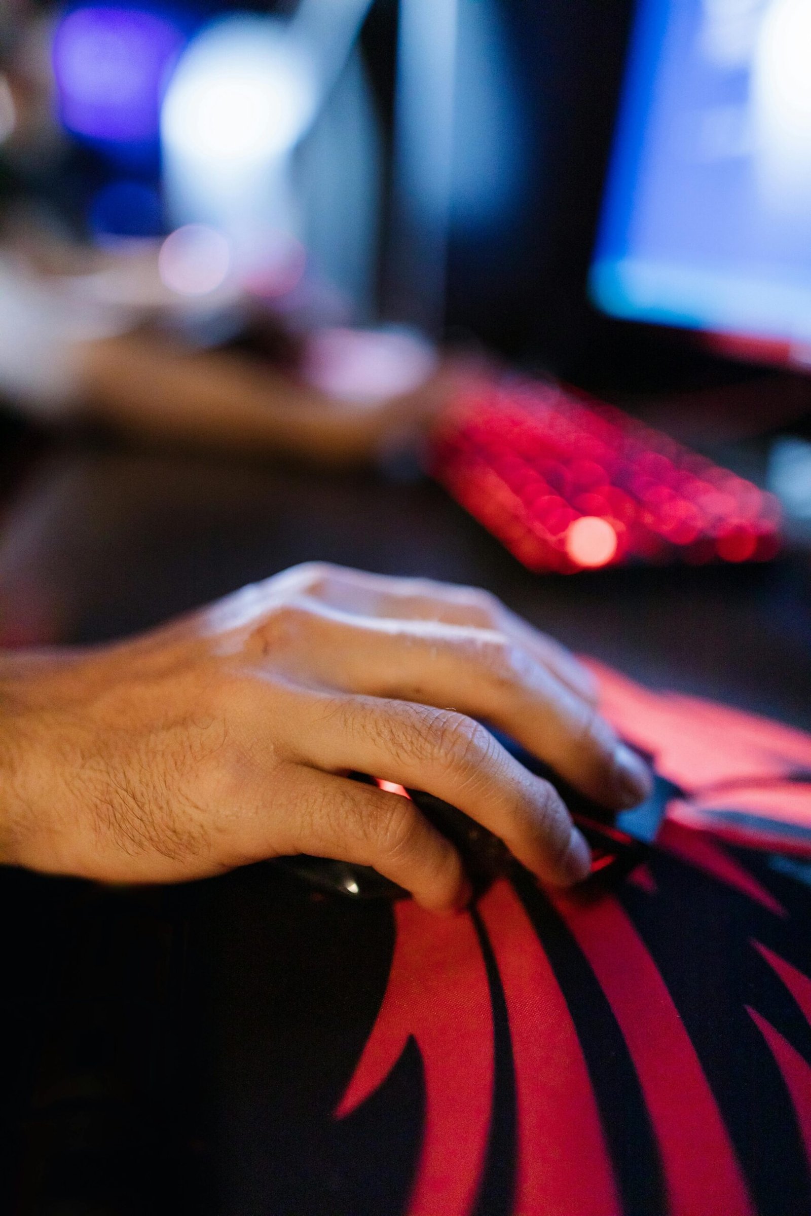 Image of a mousepad with a sleek design, providing a smooth surface for a mouse to glide on.